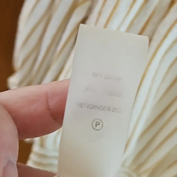 **Clearance** Calvin Klein striped, Tie-Neck Dress - Picture 7 of 9